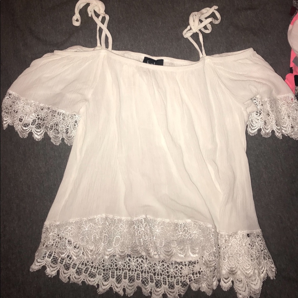 off the shoulder flowy shirt